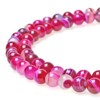 jartc Rose Ronda de rayas ágata Gemstone Beads, 6 mm,
