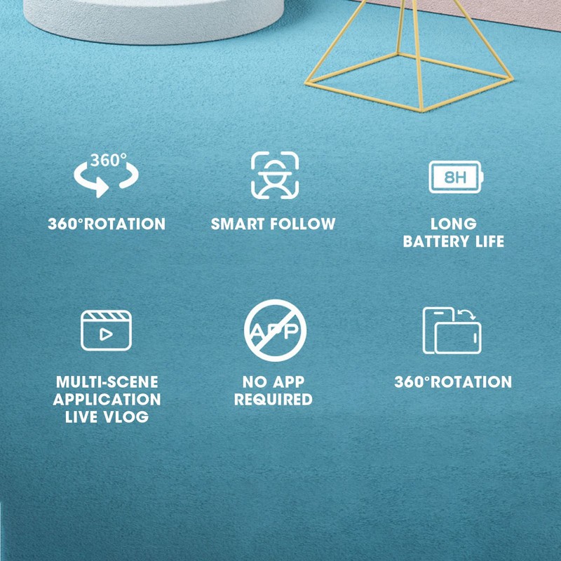 Smart Phone Holder Detachable 360° Auto Face Tracking Portable AI