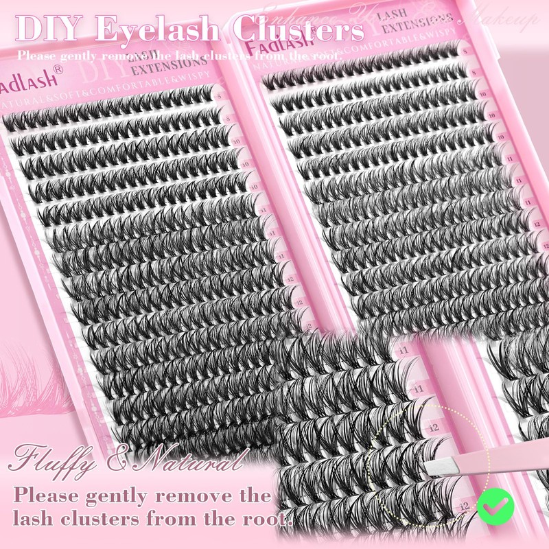 Lash Clusters 40D Wispy Eyelash Clusters D Curl Cluster Eyelash