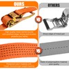 4 Pack-2" x20' Ratchet Straps, Double J Hook Heavy Duty