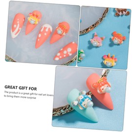 Minkissy Cartoon Girl Nail Charms for Creative Manicures Lovely Nail Art Decorations for Parties Weddings and Festivals Easy Application for Unique DIY Designs Random Style