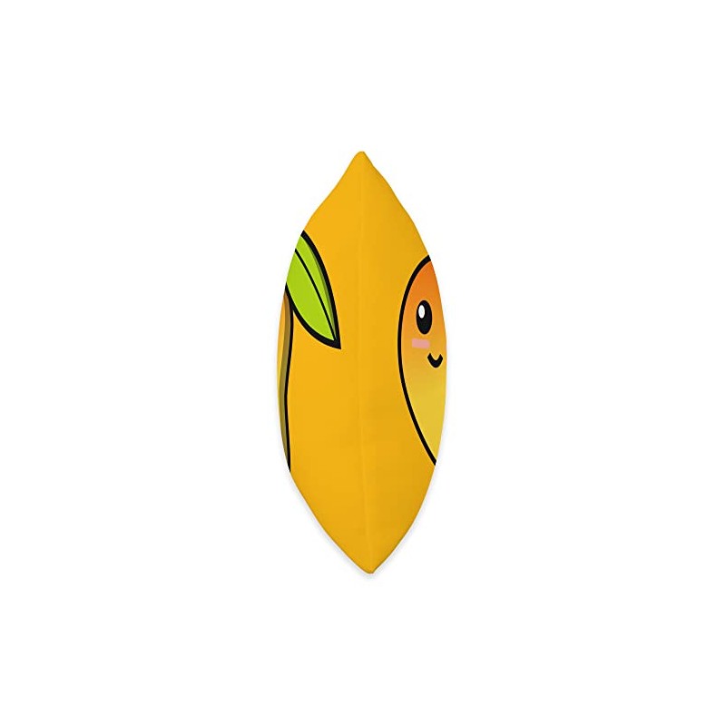 Happy Adorable Cute Orange Mango Throw Pillow