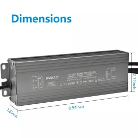GREESS LED Power Supply 110V to DC 12V Voltage Converter Transformer Adapter Waterproof - 350W