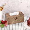 Rectangular Woven Tissue Box Cover, Decorative Paper Napkin Dispenser, Facial