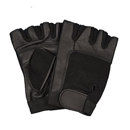 Kango Fitness Weight Lifting Leather Padded Training Gym Exercise Cycling Wheelchair Gloves Black W-1052 (XX-Large)
