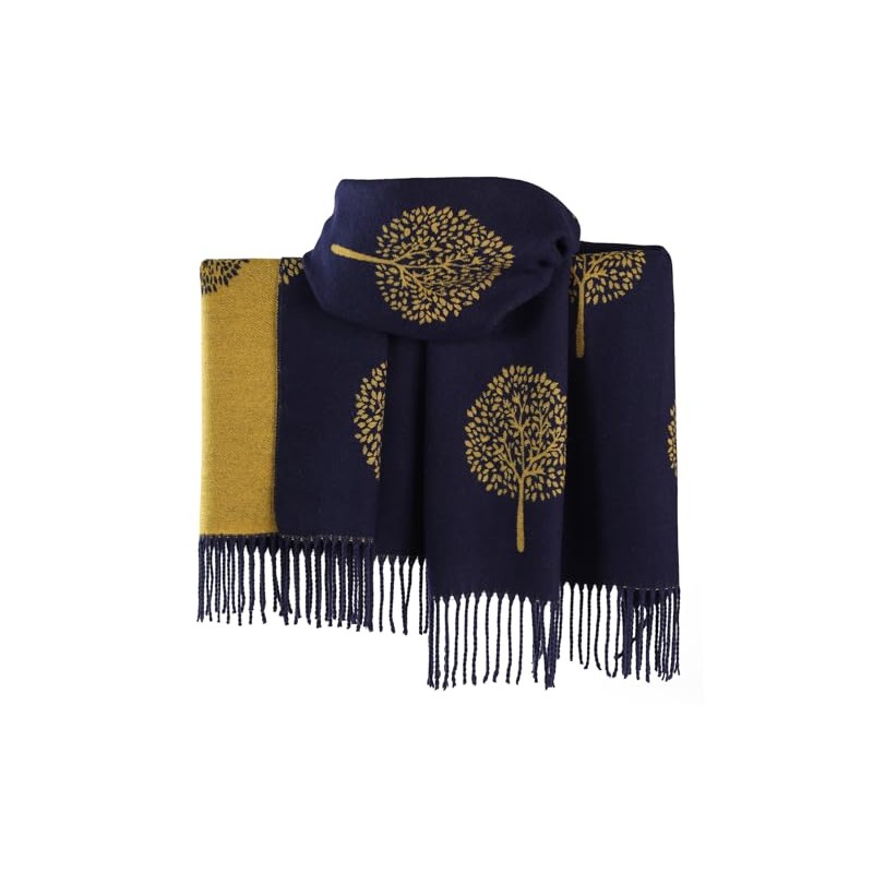 World of Shawls WINTER WARMER Reversible Thick Long Mulberry Tree