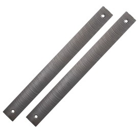 Dura-Gold 14" Flexible Flat Bastard File Blade, Double-Sided with 9 Teeth Per Inch, Pack of 2 - Mounting Holes for Adjustable Body File Holder, for Shaping, Smoothing and Filing Contoured Surfaces
