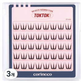 Corinco Toktokhara No Glue Eyelashes, Muse, 3 pcs / 코링코 톡톡하라 노글루 속눈썹, 뮤즈, 3개