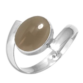 Jeweloporium 925 Sterling Silver Ring for Women Size L 1/2 Brown Smoky Topaz Gemstone Vintage Silver Ring Friendship Day Gift Solitaire Jewelry