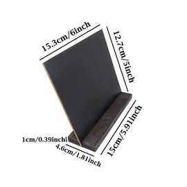 Honbay 2PCS Mini Tabletop Chalkboard Signs Wooden Double Sided Chalkboard Display Signs with Wooden Base Stand for Home Office and Restaurant