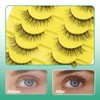 GEMERRY False Eyelashes, 10 Pairs, Soft Faux Mink Eyelashes, Fluffy
