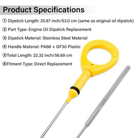 Engine Oil Dipstick Fit for Toyota Camry 2002-2006, Solara 2002-2006 Oil Level Indicator Dip Stick, Replaces 917-396 153010H012 153010H010