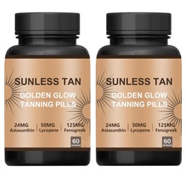 Carotenoid Tanning Blend for a Natural Glow - Tan Pills for Men and Women, Sunless Tanning Supplement, 2 pcs