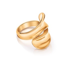 ceres paris Womens Ring – 18K Gold Plated Jewelry for Women, Non Tarnish Statement Jewelry, Chunky Real Gold Look Fashion Ring, Available in Sizes 6, 7, 8 for Engagement, Anniversary, Wedding