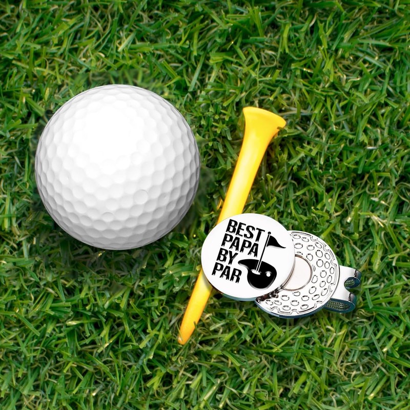 Hafhue Best Papa by Par Golf Ball Marker with Magnetic