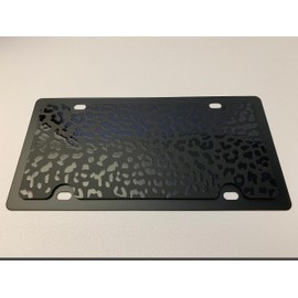 Eurosport Daytona- Black Leopard Print Carbon Steel License Plate