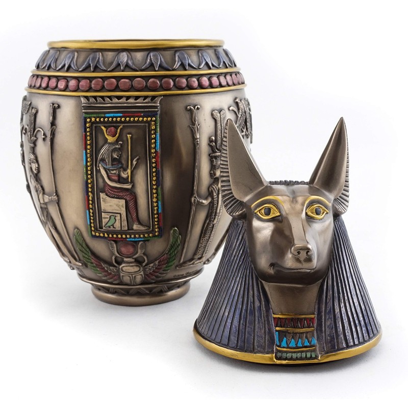 Top Collection Ancient Egyptian Replica Canopic Jar - Decorative Anubis