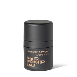 Monster Powder, Natural Black, 0.2 oz (6 g), Small Face Effect, Hairline Makeup, Hair Enhancement, Gray Hair