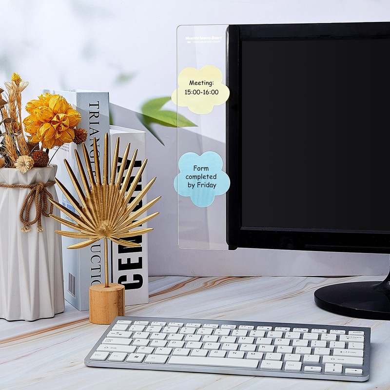 Zonon 2 Pieces Computer Monitor Notes Screen Monitor Memo Board