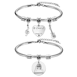 GWAWG Pop Singer Bracelets Inspired Friendship Bracelet for WomenTaylor Merch Fans Gift Lover Gifts TS Music Bracelet Jewelry Gifts for Fans