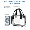 MOCOCITO Clear Travel Toiletries Bag with 100ml Travel Bottles Waterproof