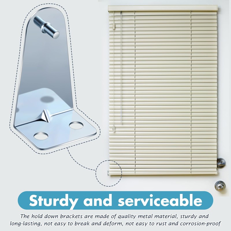 Ferraycle 8 Set Metal Hold Down Brackets 1.8 inch Silver