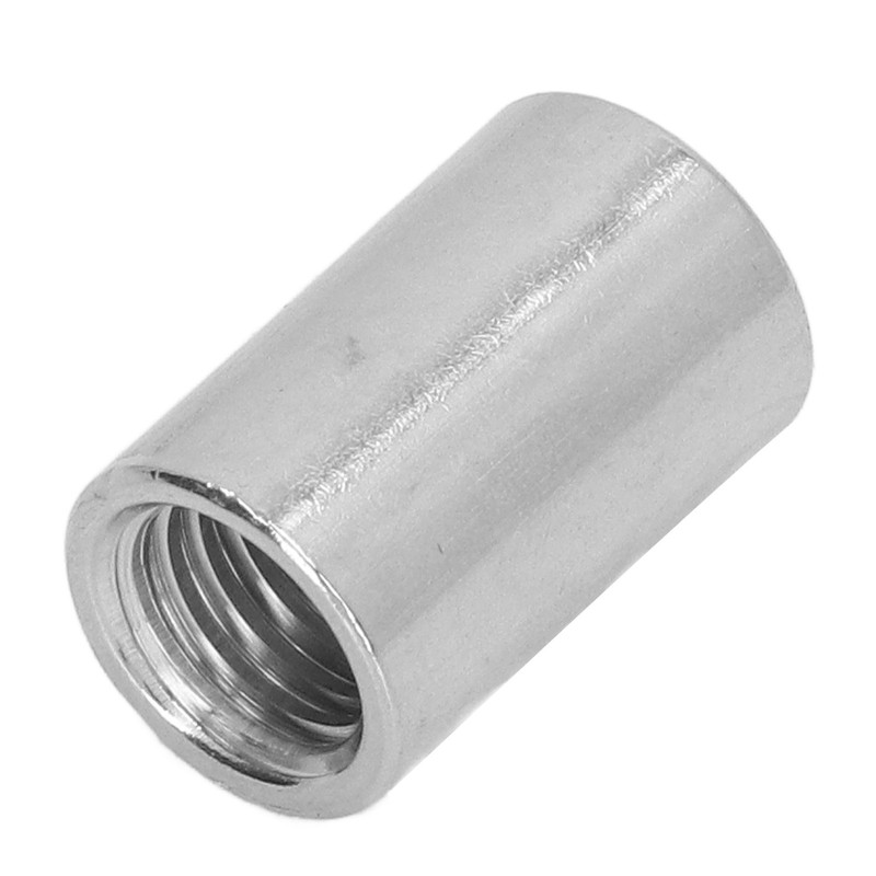 10Pcs Coupling Nut Round Rod Connector Female Thread 304 Stainless