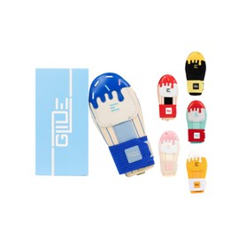 Sliding Mitt - Baseball Sliding Mitt Youth, Baseball & Softball, Ice Cream Drip Design, Left & Right Hands - Hand and Wrist Protection, Quick Wrapping Time, Adjustable Wrist Strap (Blueberry Freeze)