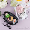 Framendino, 4 Pack Clear Makeup Bag Mini for Women Keychain