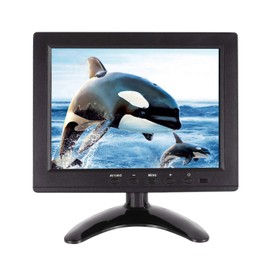WHOLEV Security Monitor 8" CCTV Monitor 1024x768 FHD with Remote Control, PC Monitor with VGA HDMI BNC AV USB Input, Built-in Speaker 178° Wide Angle for Raspberry Pi Game Computer Monitor