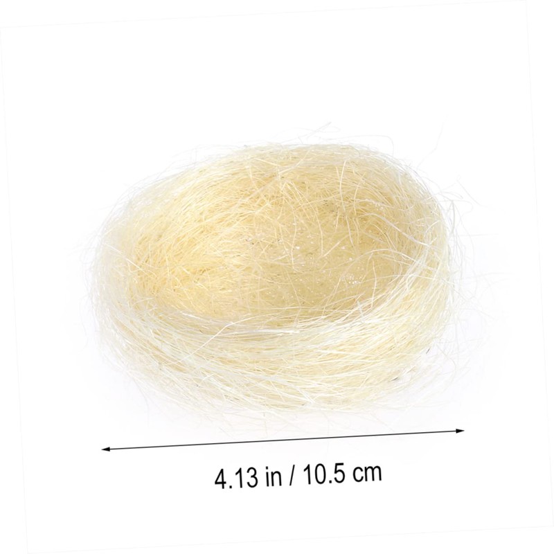 IWOWHERO 6pcs Artificial Chicken Nest Easter Decor Thread Chicken Coop