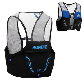 Azarxis 2.5L Running Backpack, Ultralight Hydration Backpack for Marathon, Mountain Runs, Cycling (Blue & Black - Vest Only, M/L (90-102 cm)
