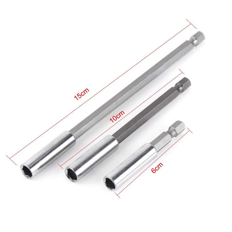 Screwdriver Extension Bar,3pcs Electrical Drill Screwdriver Extension Bar Magnetic Bit