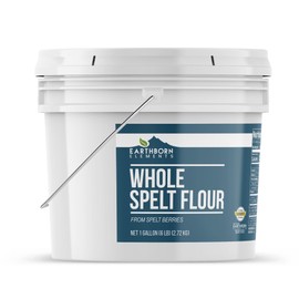 Earthborn Elements Whole Spelt Flour, 1 Gallon Bucket, Nutty Flavor, From Spelt Berries