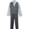 Boys Pinstripe Suit in Grey with Matching Tie Size 20