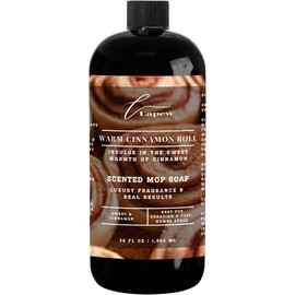 Lapew Warm Cinnamon Roll Scented Mop Soap Concentrate 36 oz | Premium Fragranced Floor Cleaner | Streak-Free | Hard Floor Cleaning Solution | Eco Friendly | Made in USA