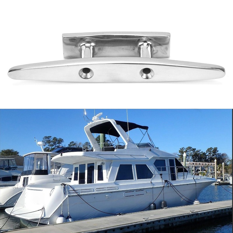 5in Boat Low Flat Cleat 316 Stainless Steel Marine Ship
