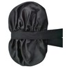 Black Double Layer Silk Bonnet for Sleeping Women Long Curly