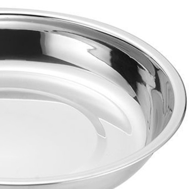 Qukaim Stainless Steel Round Plate Stainless Steel Round Dinner Plate