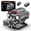 Mould King 10088 Technik V8 Engine Building Blocks Engine Model