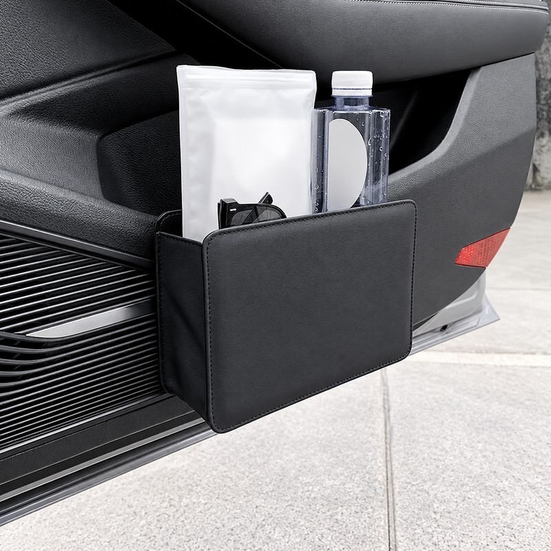 Foldable Car Trash Bin for Door & Seat-Back Storage –