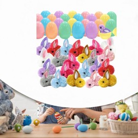 Dickly 24x Colorful Easter Egg Easter Egg Fillings Gifts Sweet Rabbits for Young Girls Children