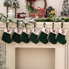 Abandi Monogram Embroidered Christmas Stockings, 7.8 Inches Mini Cable Knitted
