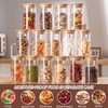Claplante 10oz Glass Storage Jars with Bamboo Airtight Lids, Set