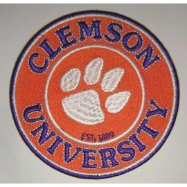 Unbranded Clemson Tigers~1889~Embroidered PATCH~3" Round~Iron or Sew On~Hat~Shirt~NCAA