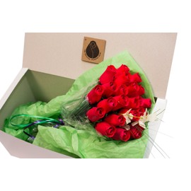 The Original Wooden Rose All Red Roses Floral Flower Bouquets in a Gift Box (3 Dozen) …