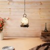 5"x7.5" Versatile Modern Metal Hurricane Lantern with Handmade Sturdy Glass