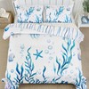 Invoibler Coastal Quilt Set King Size Beach Quilt Bedding Set