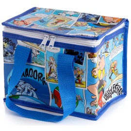 Puckator Cool Lunch Bag with Asterix Comic Strip Design Made Out of Recycled Plastic Bottles - Insulated Lunch Bag for Women Men Children - Lunch Box Bag for Work & School - Beach Picnic Accessories