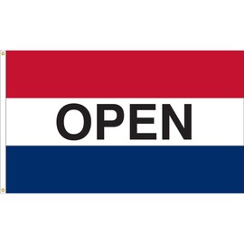 US Flag Store Open Nylon Flag, 3 by 5-Feet